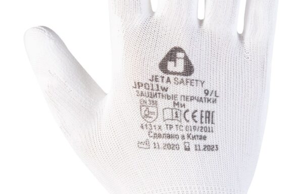 JP011W Защитные перчатки из полиэфирной пряжи c полиуретановым покрытием
