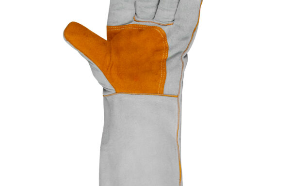 JWK1401 Ferrus Long Перчатки сварщика Jeta Safety с крагой из спилковой кожи с подкладкой из хлопчатобумажной ткани и флиса, с дополнительной накладкой на ладони